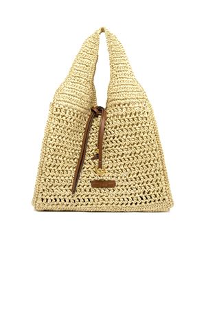 Nefeli light beige crochet straw tote bag GIANNI CHIARINI | BS11953COMMSTRCRCH850